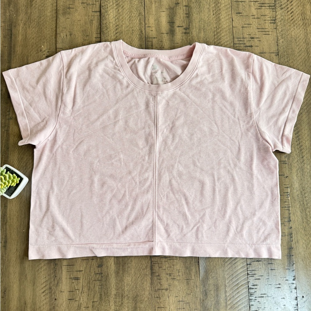 All in Motion Pink Boxy Crop T-Shirt NWOT